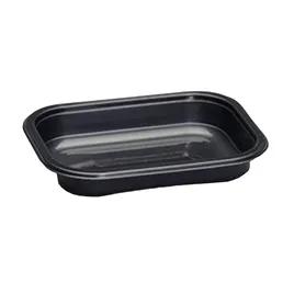 Take-Out Container Base 6.5X5X1.1 IN Plastic Black Oval 500/Case