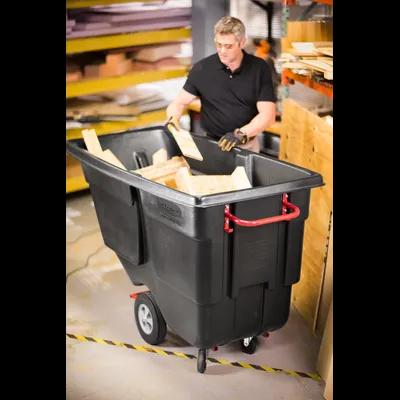 Utility Tilt Truck 32X69X43.75 IN 1 Cubic Yard Black Red Resin FDA Approved Rotomolded 1/Each