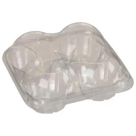 Cupcake Hinged Container Jumbo 4 CT Clear 158/Case