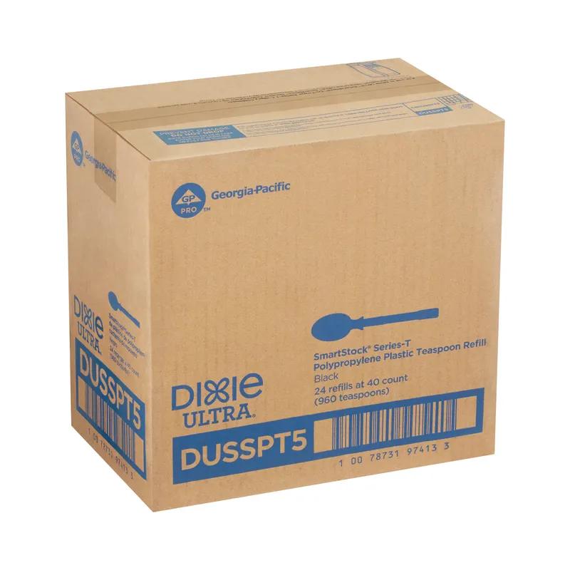 Dixie® Ultra SmartStock® Series-T Teaspoon PP Black Heavy Duty Refill 960/Case