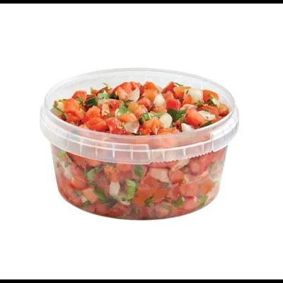 Deli Container Base 12 OZ PP Clear Round Tamper-Evident 500/Case