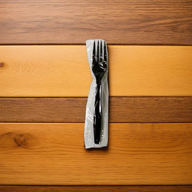Fork PP Black Medium Weight Individually Wrapped 1000/Case