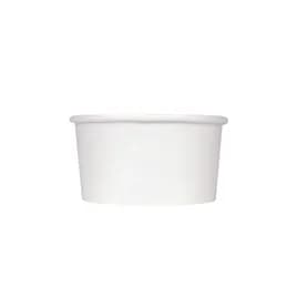 Karat® Hot Food Container Base 6 OZ Double Wall Poly-Coated Paper White Round 1000/Case