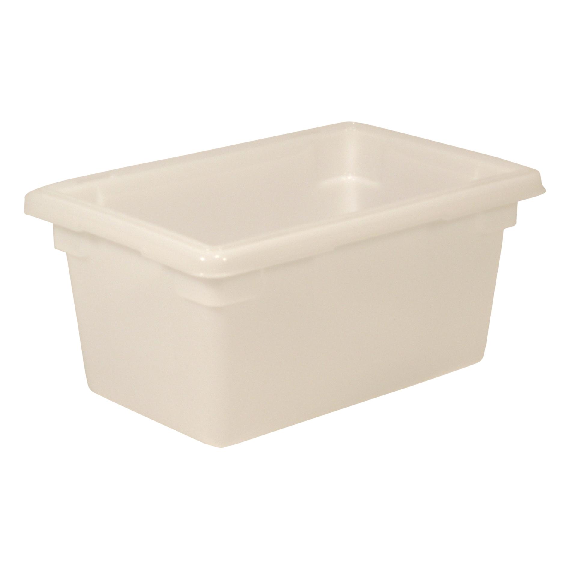 Food Tote Box 18X12X9 IN White HDPE Food Safe 1/Each
