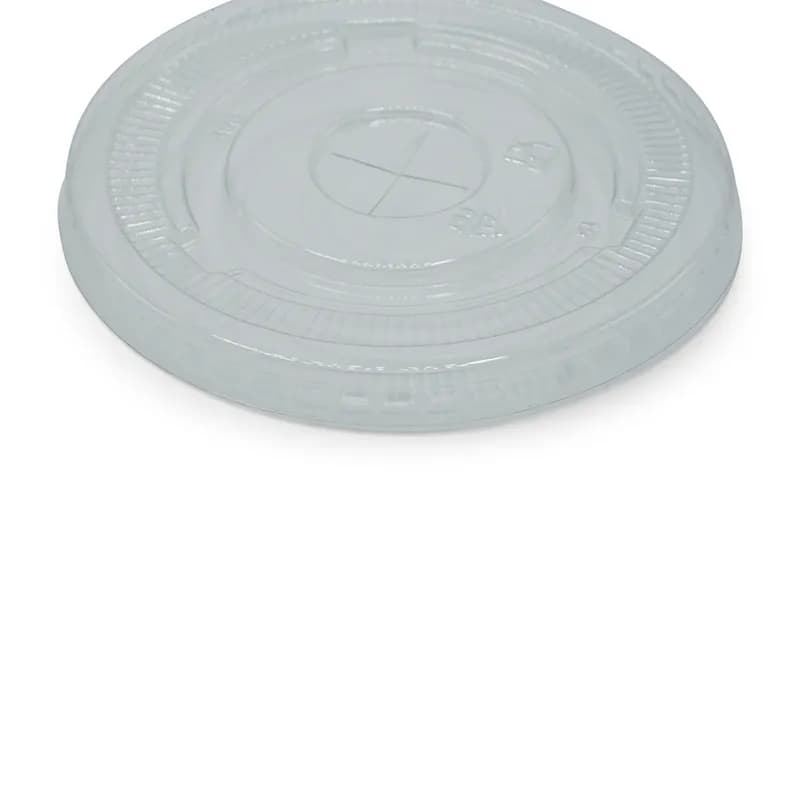 Victoria Bay Lid Flat 98MM Plastic For 12 OZ Squat-24 OZ Plastic Cold Cups Straw Slot 50 Count/Pack 20 Packs/Case