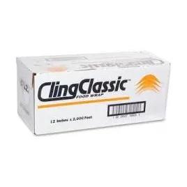 ClingClassic Cling Film Cutter & Roll 12IN X2000FT Plastic Clear 1/Roll
