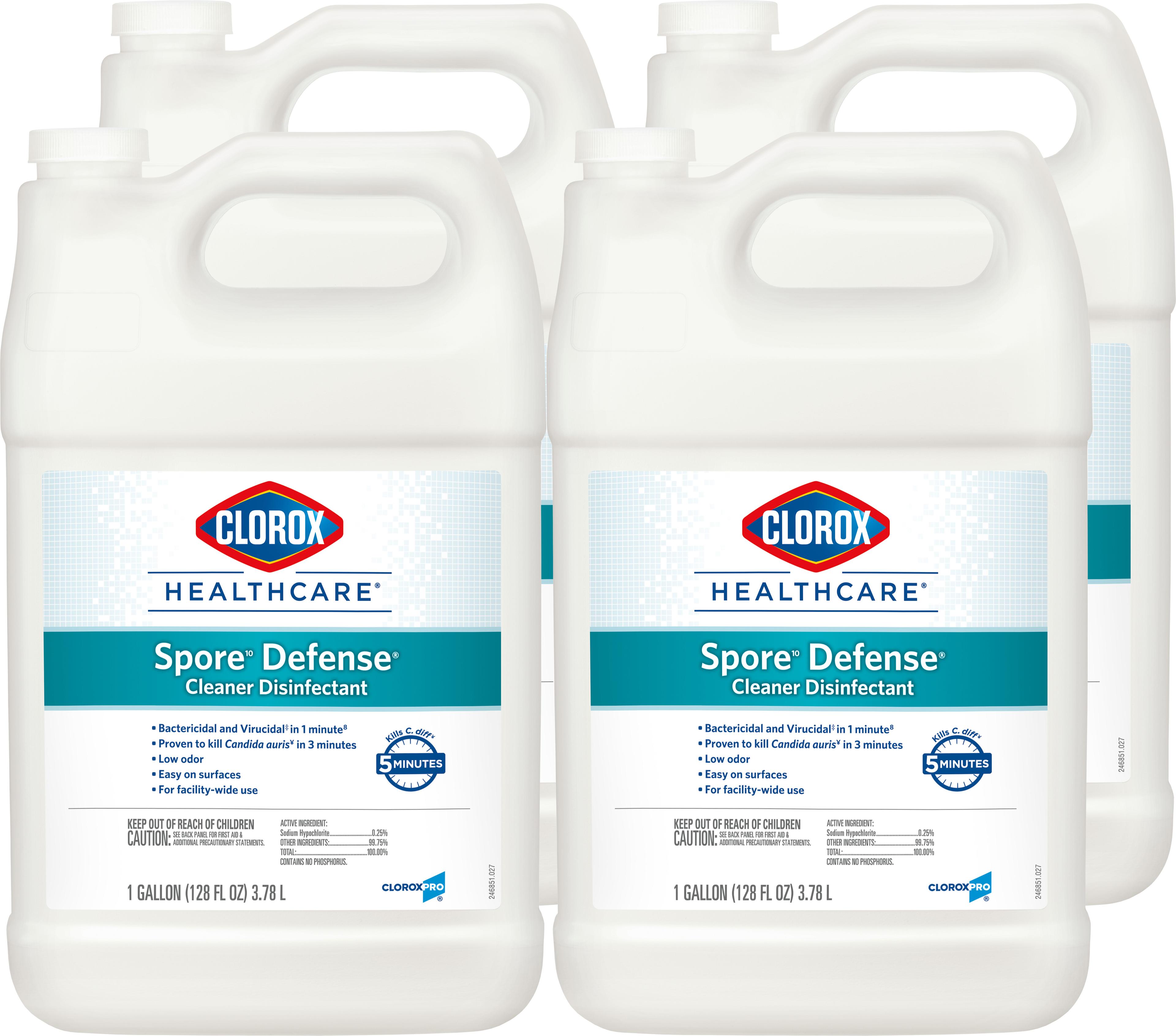 Clorox Healthcare® Spore Defense Unscented One-Step Disinfectant 1 GAL Multi Surface RTU Sporicidal Antibacterial 4/Case