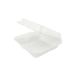 Take-Out Container Hinged 9X9 IN Polystyrene Foam White Square 200/Case