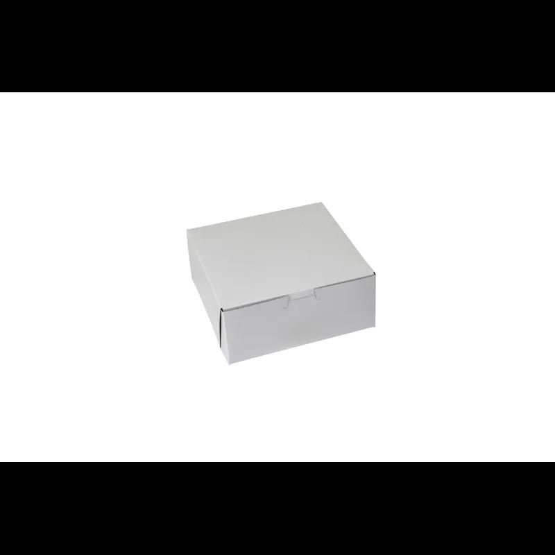 Bakery Box 7X7X3 IN Paperboard White Corner Lock 1-Piece 250/Bundle