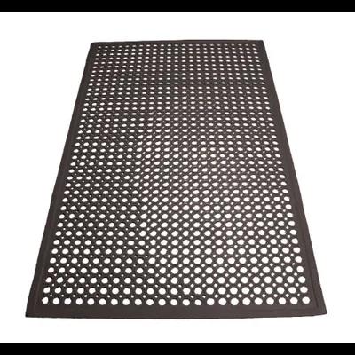 Protection Floor Mat 36X60 IN Black Rubber With Beveled Edging Free Flow Comfort 1/Each