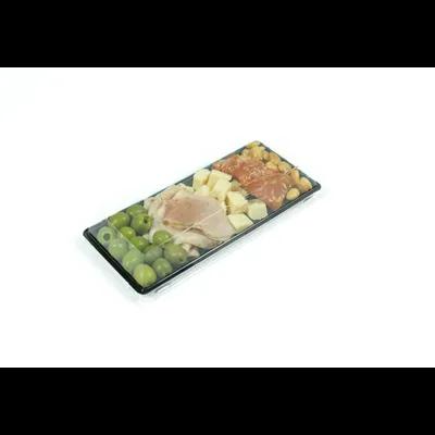 Take-Out Tray 9X4 IN PP PET Black Rectangle 350/Case