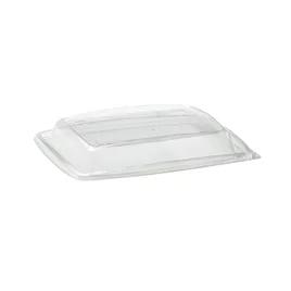 The BOTTLEBOX ® Lid Dome 9X7.25X1.25 IN RPET Clear Rectangle For 24 OZ Container 500/Case