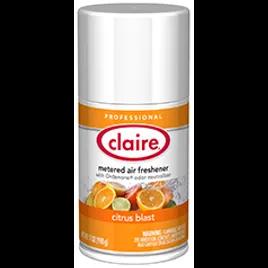Claire Air Freshener Citrus Blast Aerosol 7 FLOZ Metered Refill 12/Case