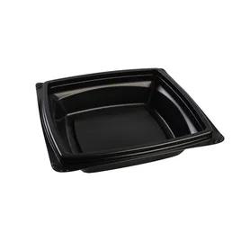 The BOTTLEBOX ® Take-Out Container Base 6.25X6.25X1.5 IN PP Black Square 800/Case
