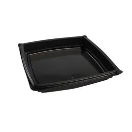 The BOTTLEBOX ® Take-Out Container Base Small (SM) 9X9X1.44 IN PP Black Shallow 400/Case