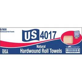 Roll Paper Towel 8IN 800 FT Kraft Hardwound 6 Rolls/Case