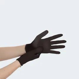 Gloves Large (LG) Black Vitrile Synthetic Powder-Free 100/Pack