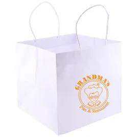 Shopper Bag 10X10X10 IN Paper White With Handle 100/Case