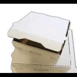 Pizza Box 8X8X1.75 IN Corrugated Cardboard White Kraft Square B-Flute Microwave Safe Oven Safe 50 Count/Bundle