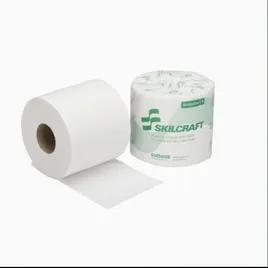 SKILCRAFT® Toilet Paper & Tissue Roll 4X4 IN 2PLY White 550 Sheets/Roll 80 Rolls/Case